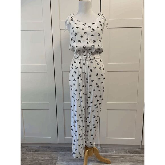 Madewell Pants - Madewell Summer Shoulder-Tie Palm Tree Vintage Style Jumpsuit Romper XS